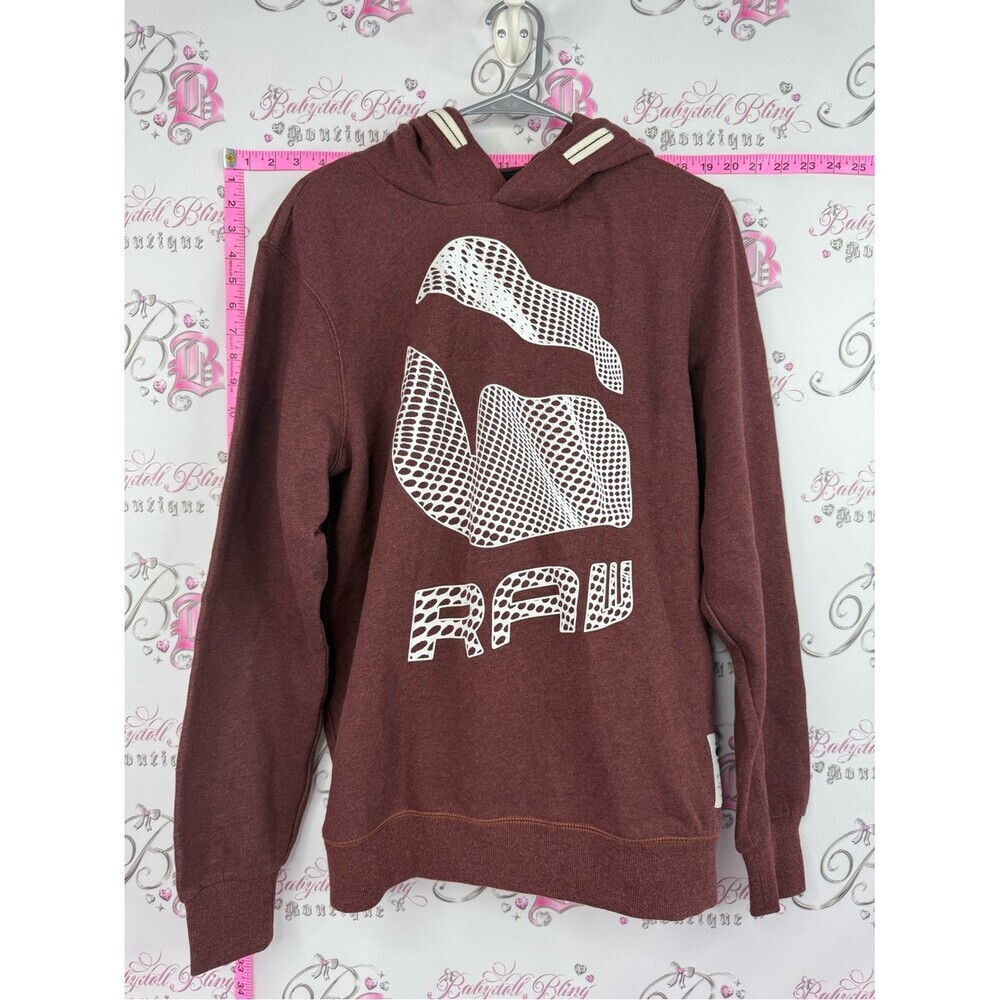 G-Star raw sweater hoodie new with tags Maroon Sweatshirt with White Logo Patch